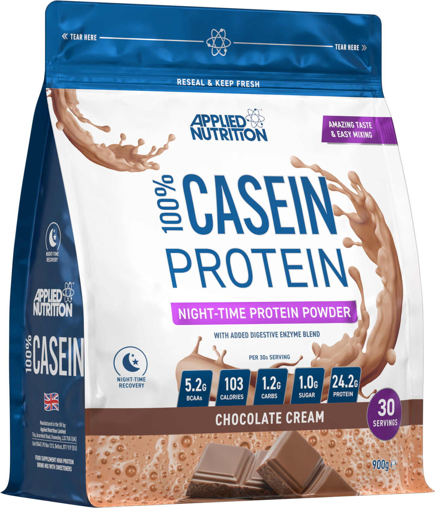 Applied Nutrition 100% Casein 900g Bag