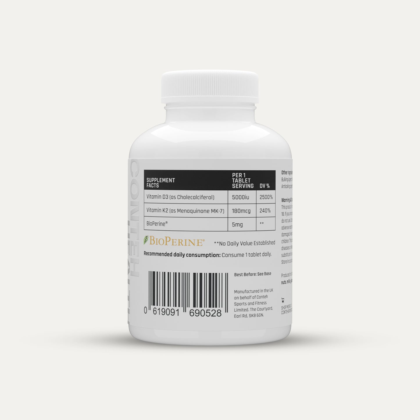Conteh Sports Vitamin D3 & K2 120 Caps