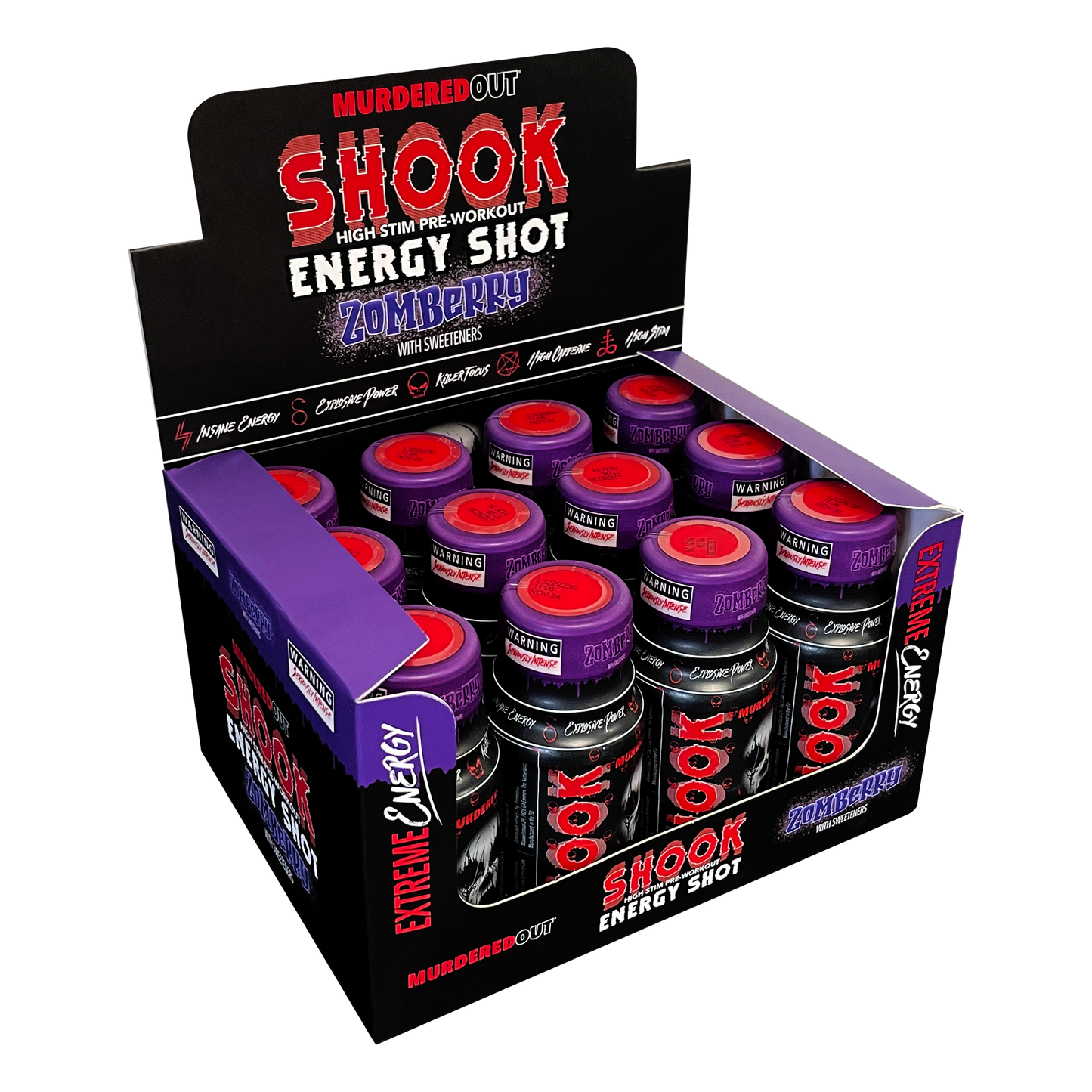 Murdered Out Shook Pre Workout Shot 12x60ml