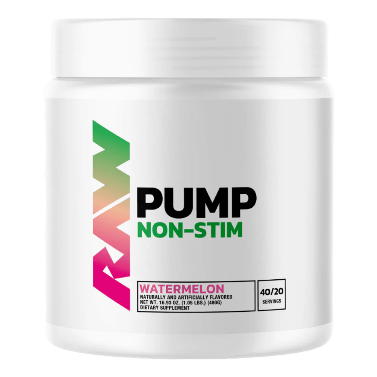 RAW Nutrition Non Stim Pump Pre-Workout 40/20 Serv