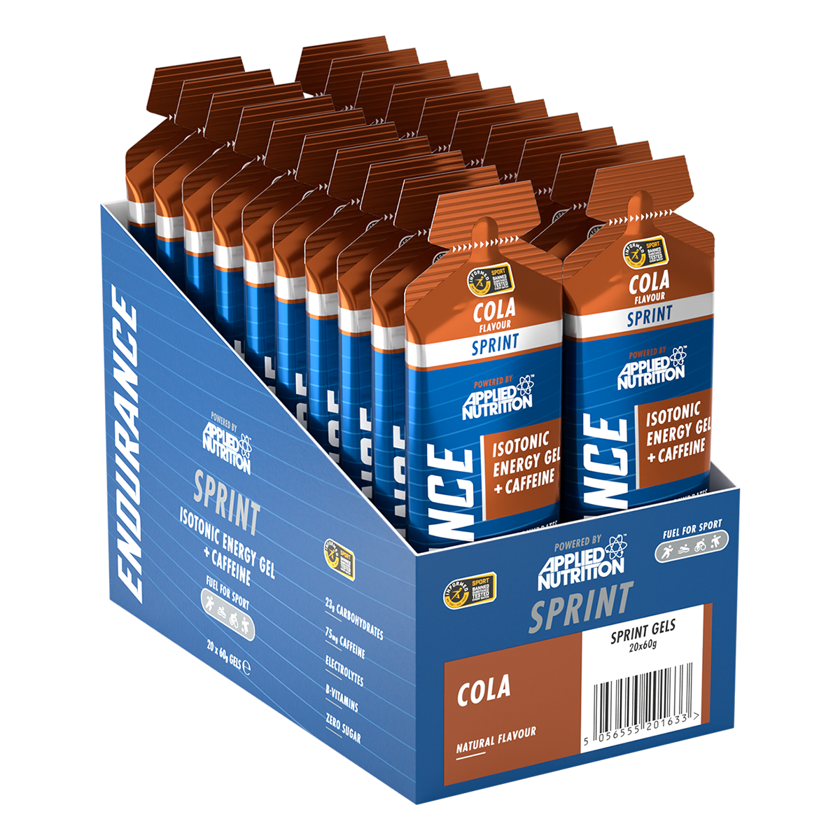 Applied Nutrition Sprint Isotonic Energy Gel + Caffeine 20x60g