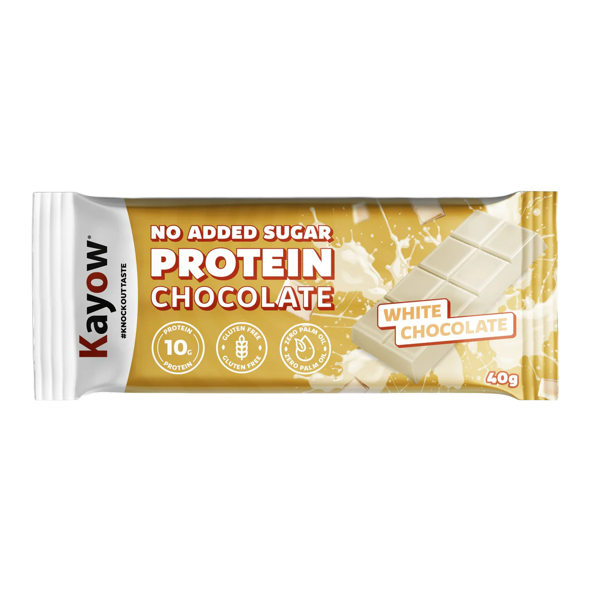 Kayow No Added Sugar Protein Chocolate 12x40g