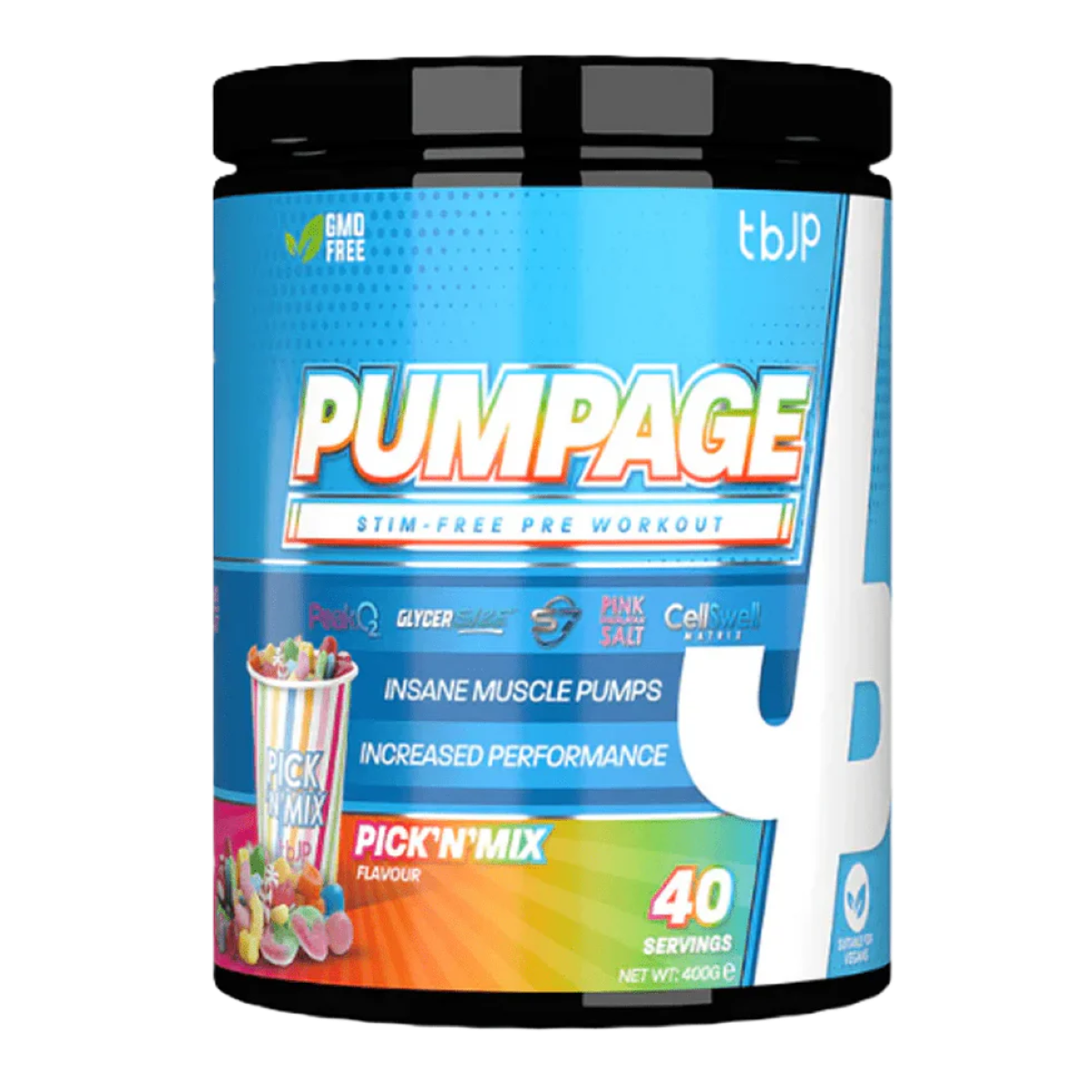Trained By JP Pumpage Non-Stim Pre Workout 400g