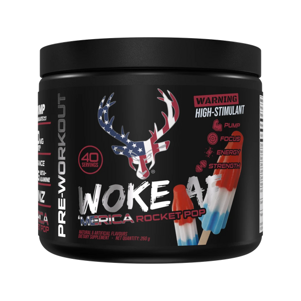 Bucked Up Woke AF 260g (Merica Rocket Pop) Protein bargain wholesale