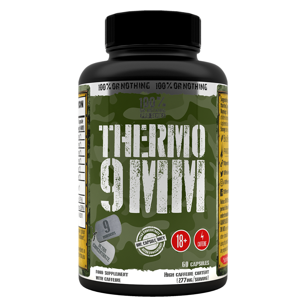 100% Or Nothing Pro Series Thermo 9mm Fat Burner 60 Caps