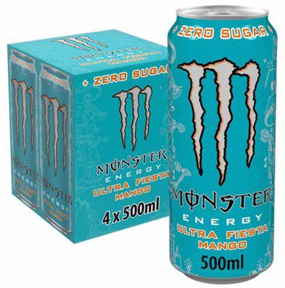 Monster Energy Ultra Zero Sugar Energy Drink 6x4x500ml (24 Pack)