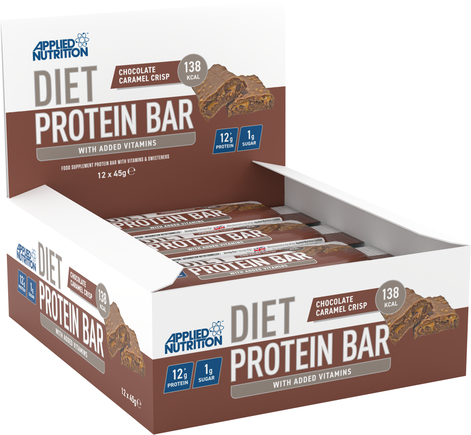 Applied Nutrition Diet Whey Protein Bar 12x45g