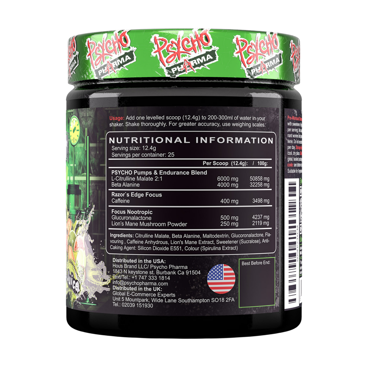Psycho Pharma Edge of Insanity Pre Workout 310g