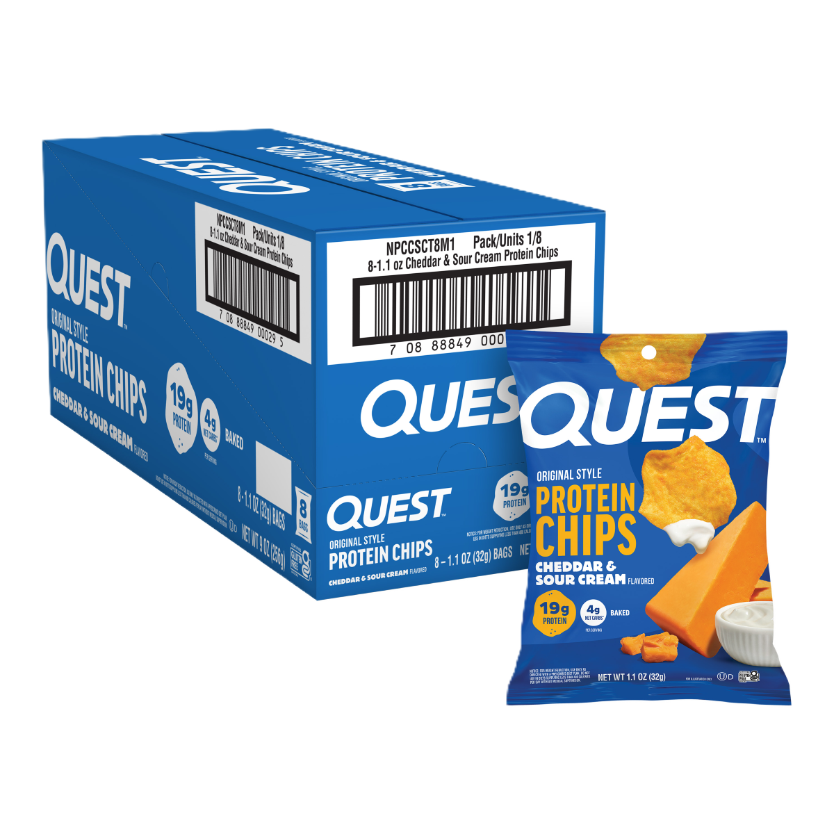 Quest Protein Chips 8x32g