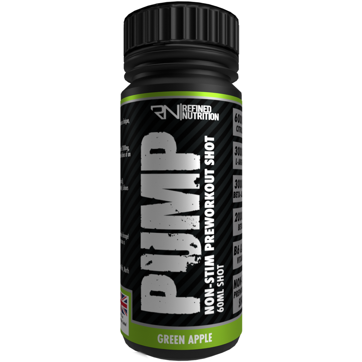 Refined Nutrition Pump Non Stim Pre-Workout Shots 12x60ml