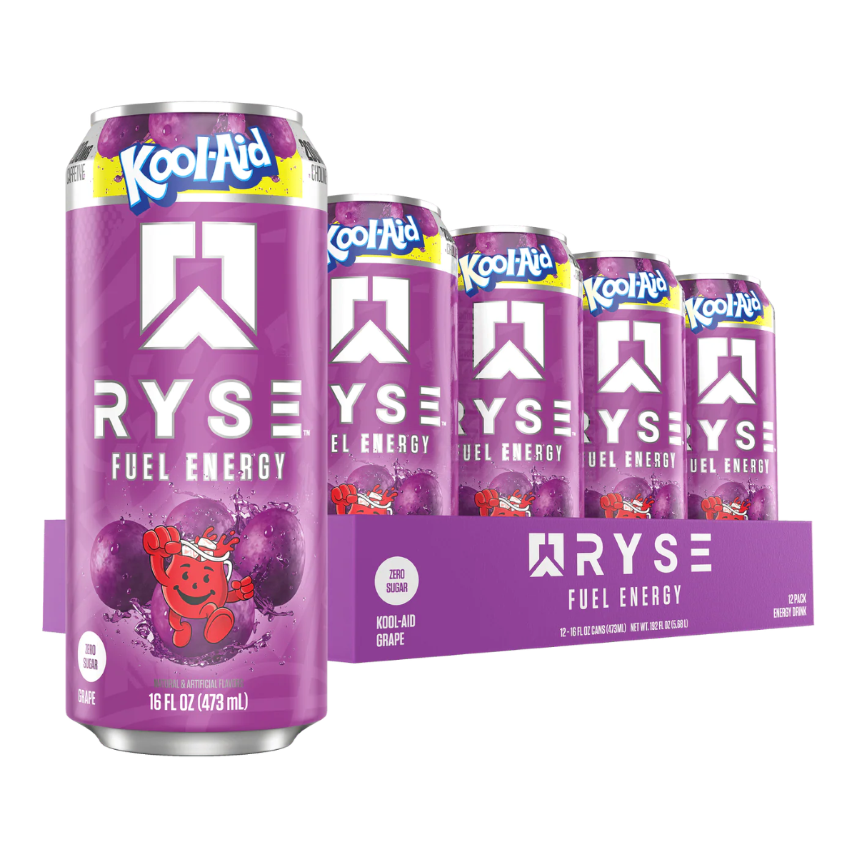 RYSE Fuel Zero Sugar Energy Drink 12x473ml