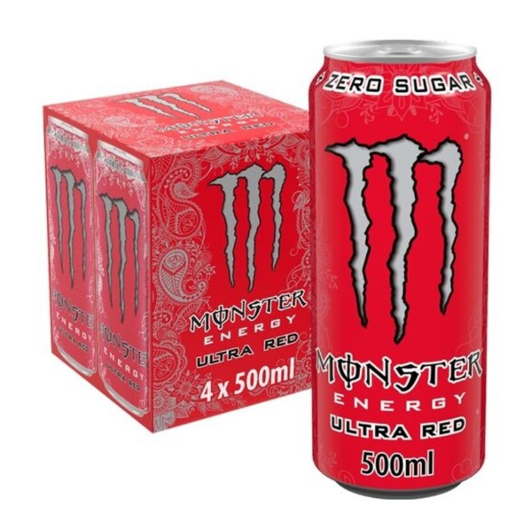 Monster Energy Ultra Zero Sugar Energy Drink 6x4x500ml (24 Pack)