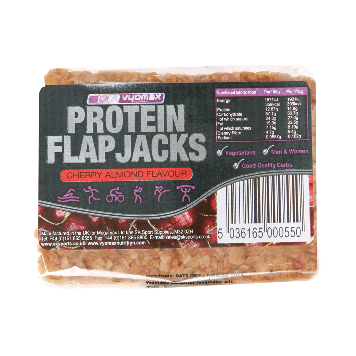 Vyomax Nutrition Protein Flapjack 12x100g