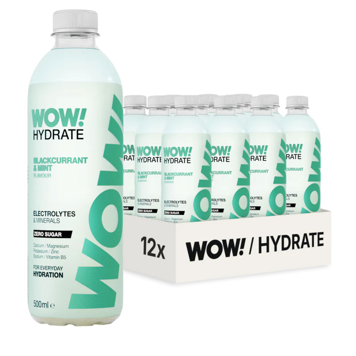 WOW Hydrate Electrolyte Water 12x500ml