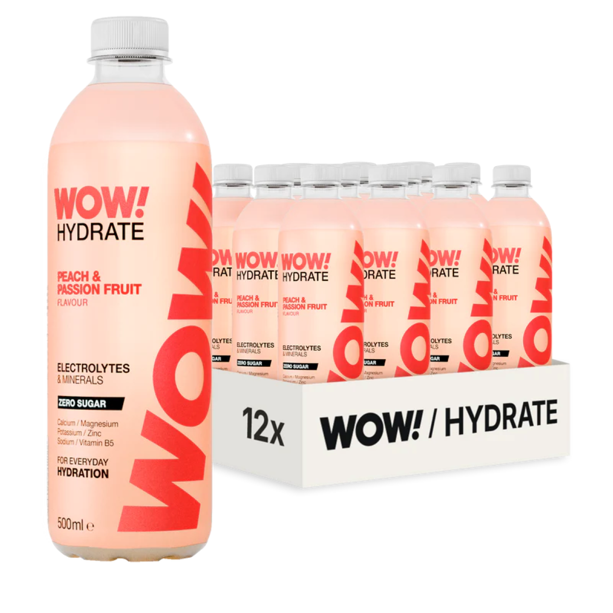 WOW Hydrate Electrolyte Water 12x500ml