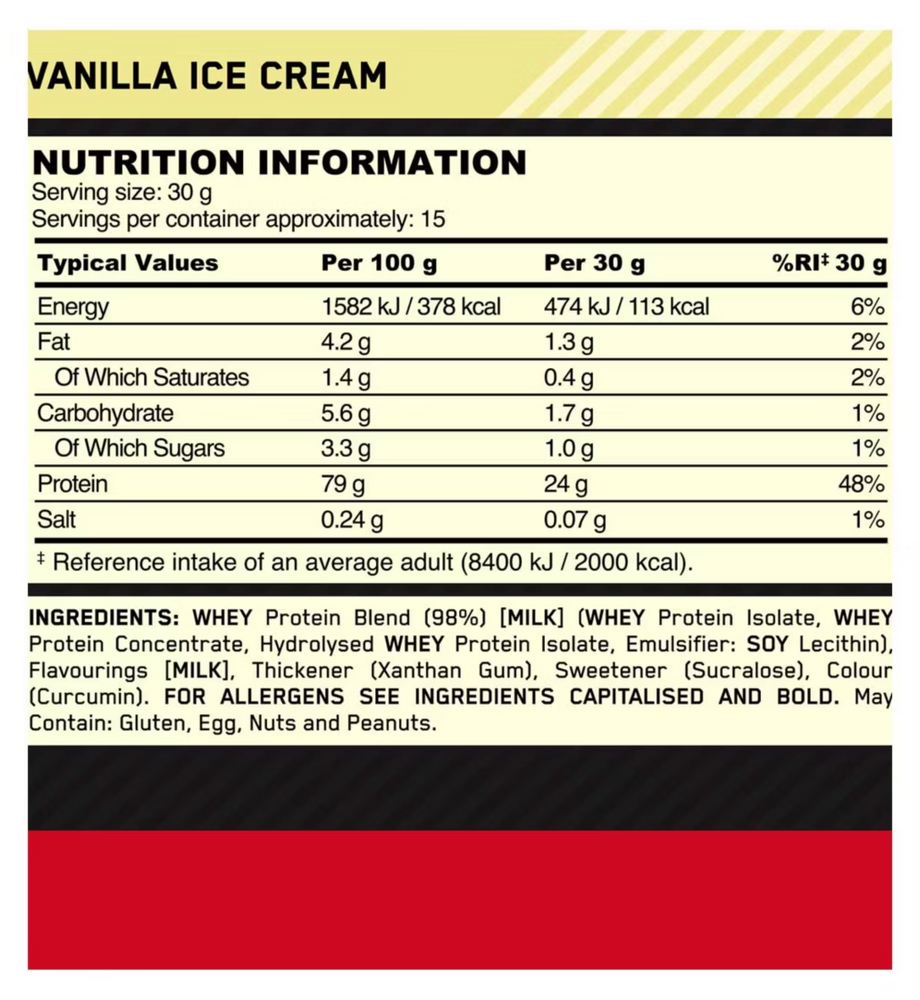 Optimum Gold Standard Whey 450 Grams