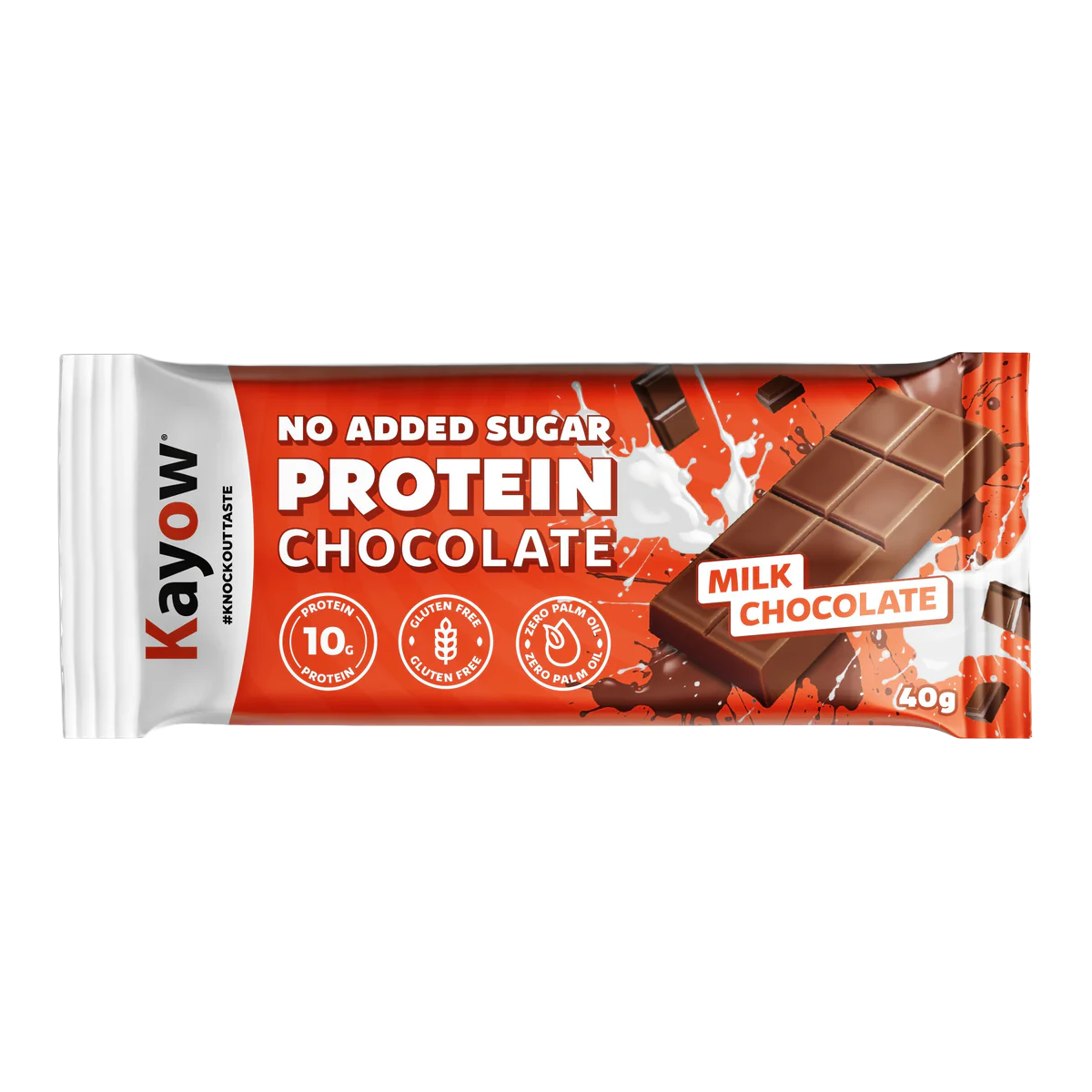 Kayow No Added Sugar Protein Chocolate 12x40g