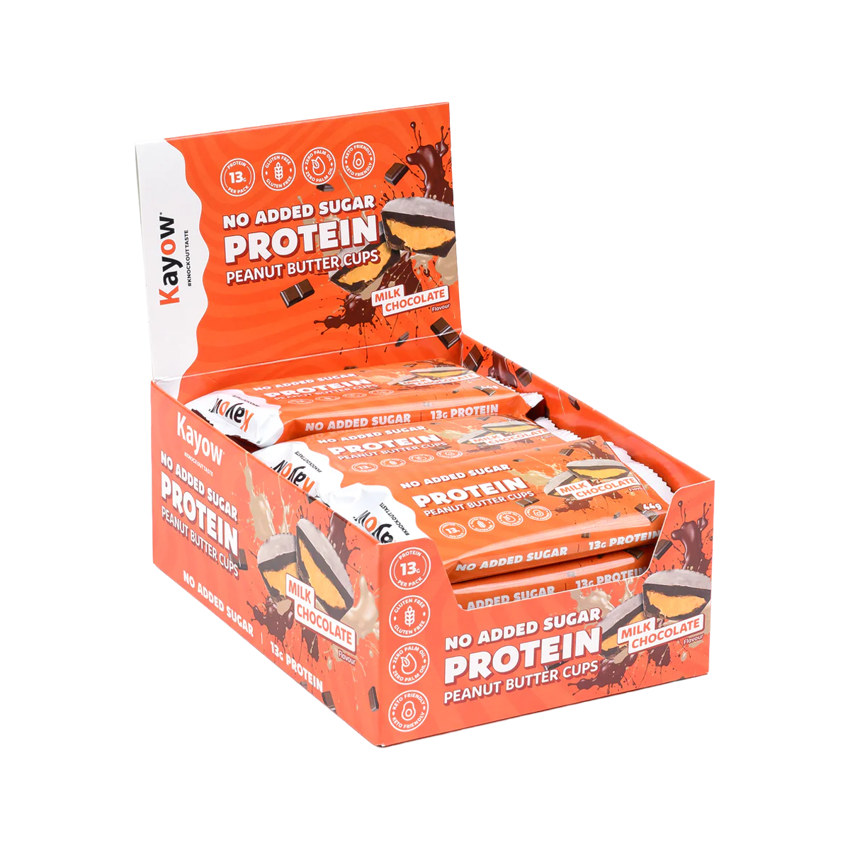 Kayow No Added Sugar Protein Peanut Butter Cups 12x44g