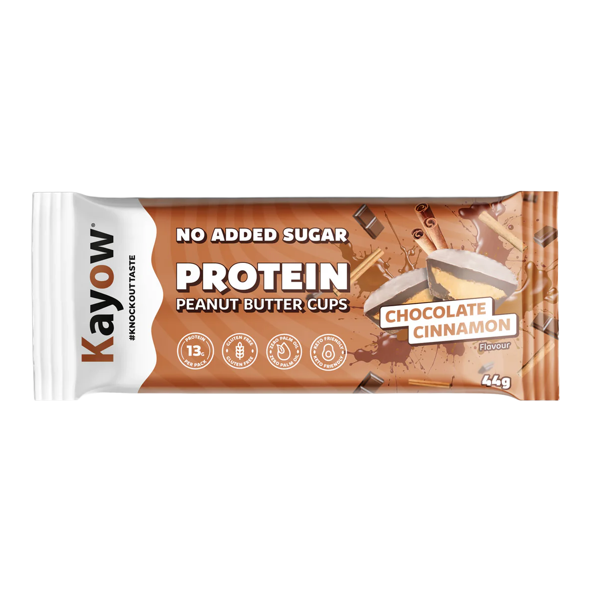 Kayow No Added Sugar Protein Peanut Butter Cups 12x44g