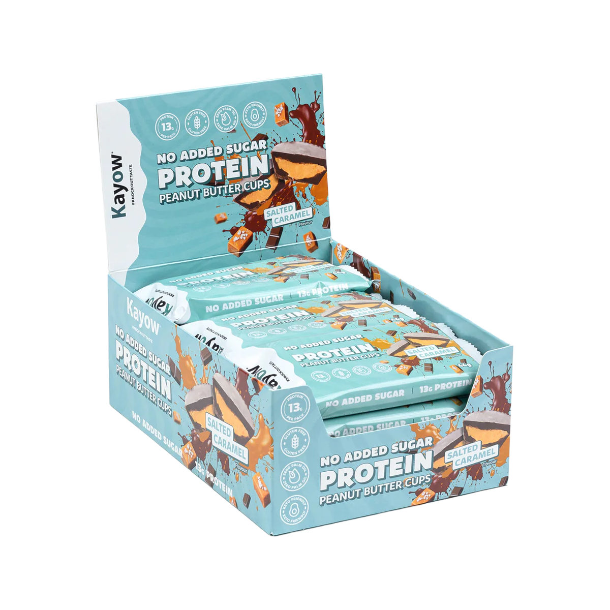 Kayow No Added Sugar Protein Peanut Butter Cups 12x44g
