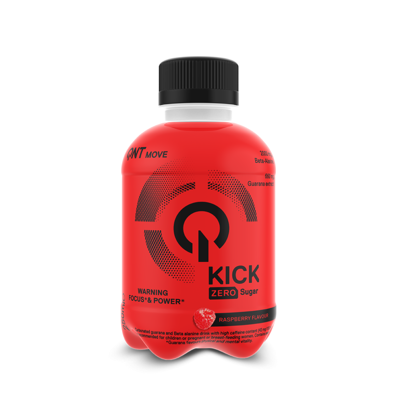 QNT Kick Pre-Workout Drink 12x250ml (Raspberry)