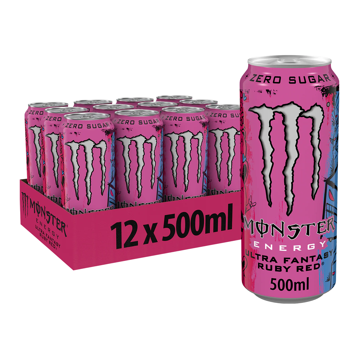 Monster Ultra 12x500ml (Ruby Red Pink/Blue)