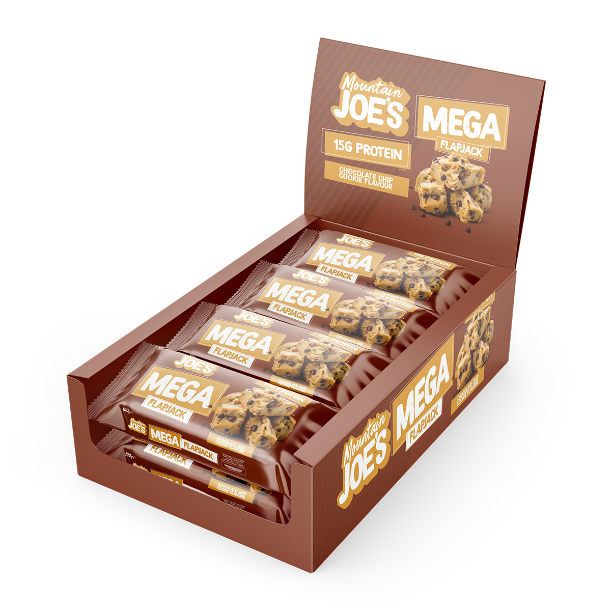 Mountain Joes MEGA Flapjacks 12x100g (Choc Chip)