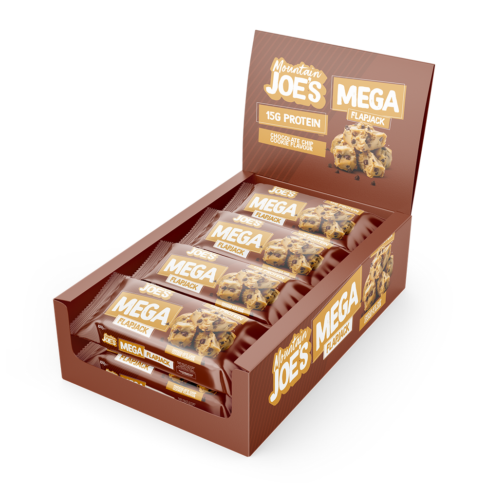 Mountain Joes MEGA Flapjacks 12x100g (Choc Chip)
