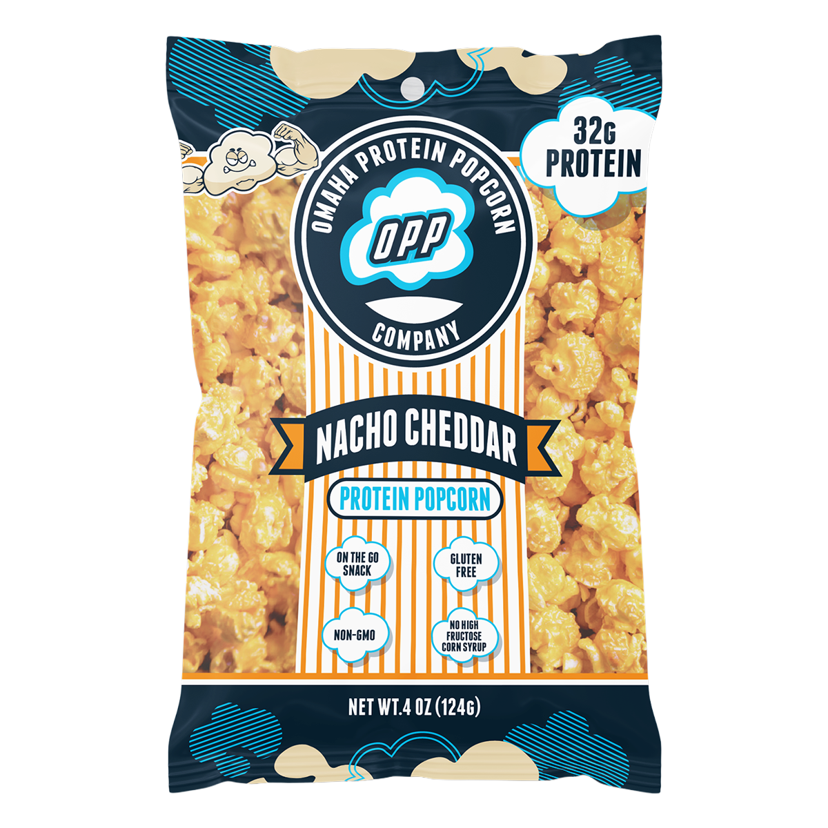 Omaha Protein Popcorn 124g Single Bag