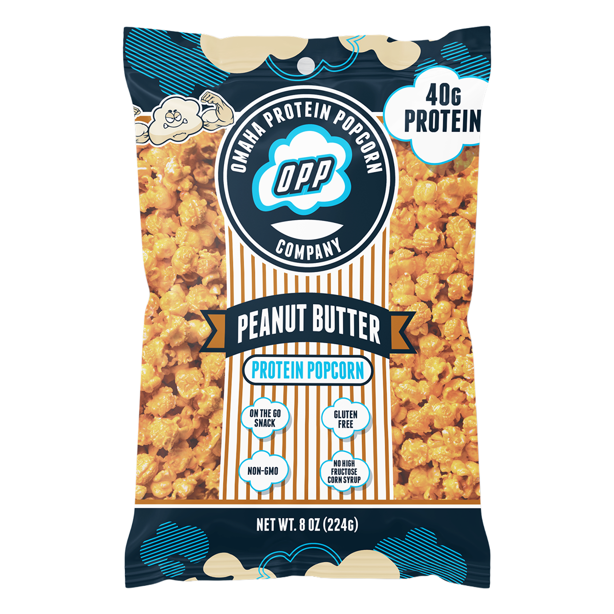 Omaha Protein Popcorn 124g Single Bag