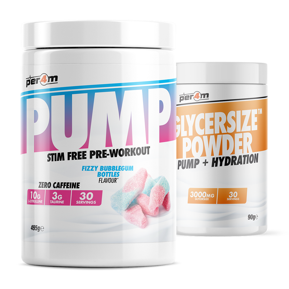 PER4M Pump Stim Free Pre-Workout 495g with Glycersize™