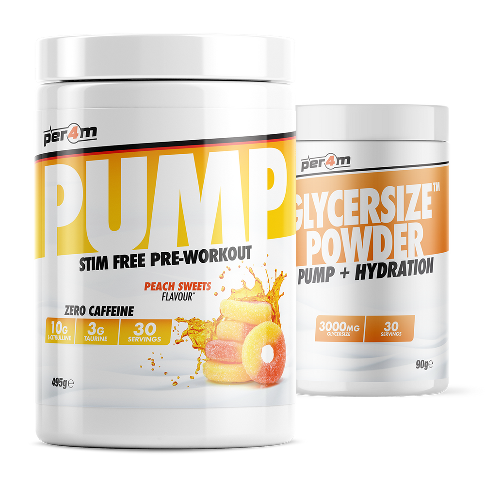 PER4M Pump Stim Free Pre-Workout 495g with Glycersize™