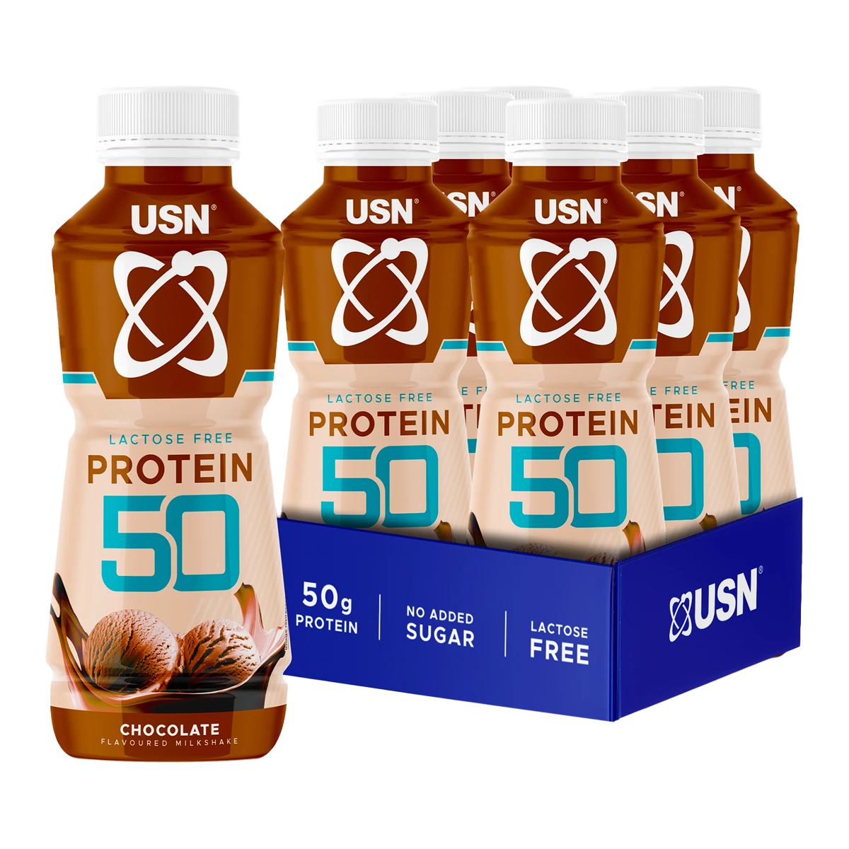 USN Trust 50 Lactose Free Protein Shakes 6x500ml