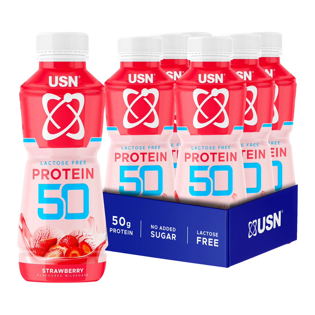 USN Trust 50 Lactose Free Protein Shakes 6x500ml