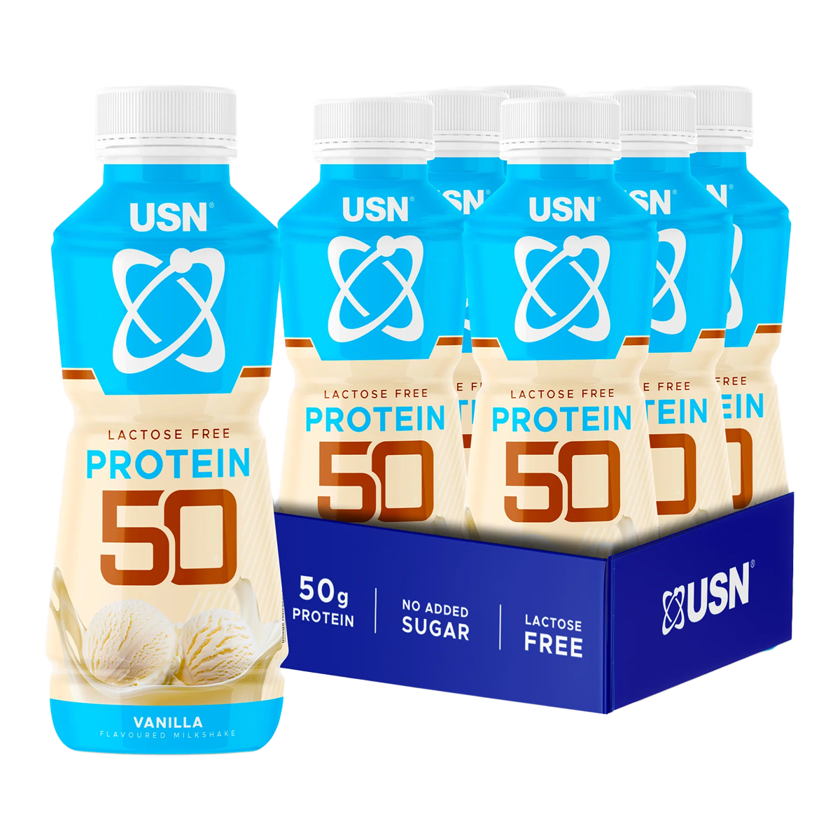 USN Trust 50 Lactose Free Protein Shakes 6x500ml