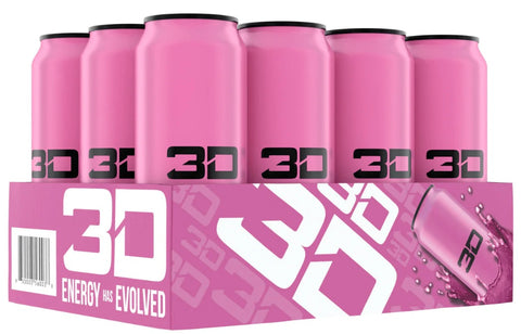 3D Energy Drink 12x473ml (Pink/Cotton Candy)