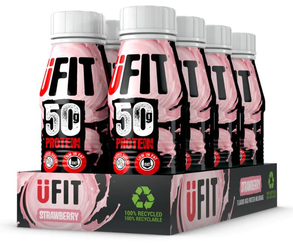 UFit 50g Protein Shakes 8x500ml (Strawberry)