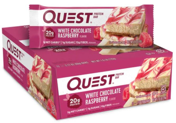 Quest Bar 12x60g (White Chocolate Raspberry)